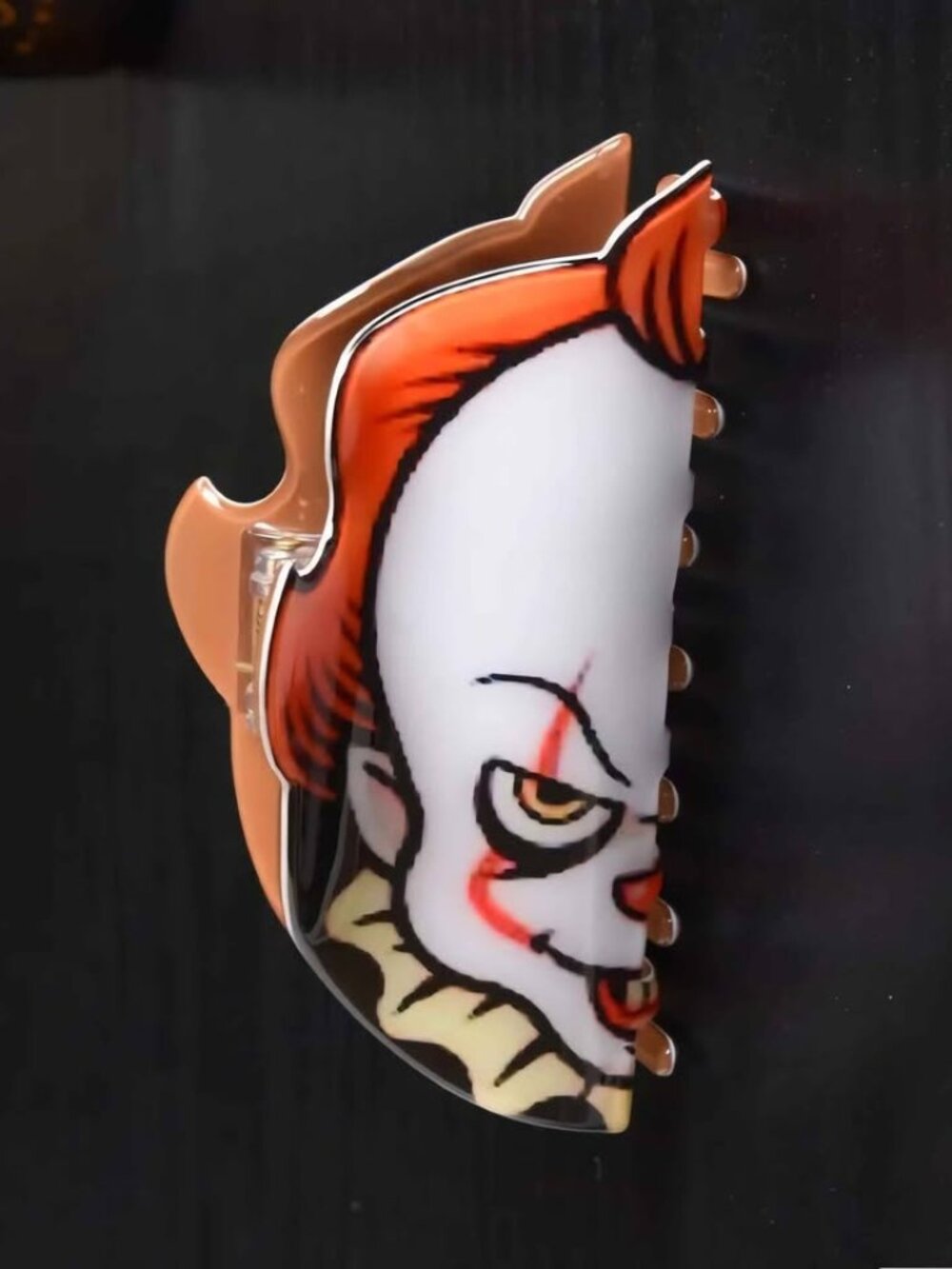 NEW Pennywise IT Horror Movie Acrylic Hair Claw Clip Spooky Halloween